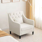 Poltrona trapuntata imbottita beige 30 con cuscino lombare