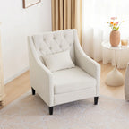 Poltrona trapuntata imbottita beige 30 con cuscino lombare