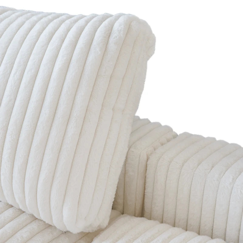 Divano Sezionale Modulare Nero / Marrone Chiaro / Beige, a L, 5 posti + Pouf, Fino a 6 Persone