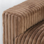 Divano Sezionale Modulare Nero / Marrone Chiaro / Beige, a L, 5 posti + Pouf, Fino a 6 Persone