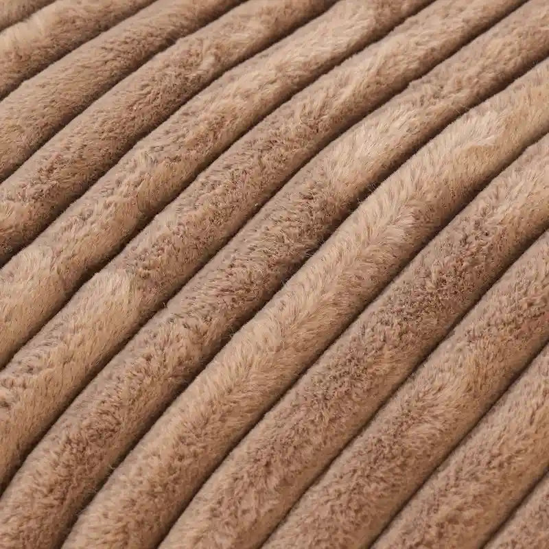 Divano Sezionale Modulare Nero / Marrone Chiaro / Beige, a L, 5 posti + Pouf, Fino a 6 Persone