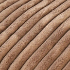 Divano Sezionale Modulare Nero / Marrone Chiaro / Beige, a L, 5 posti + Pouf, Fino a 6 Persone