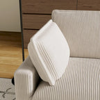 Divano a 4 posti 103 Corduroy Modern Classic con seduta profonda e 4 cuscini