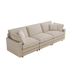 Divano a 4 posti 103 Corduroy Modern Classic con seduta profonda e 4 cuscini