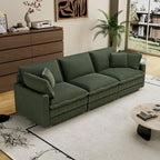 Divano a 4 posti 103 Corduroy Modern Classic con seduta profonda e 4 cuscini