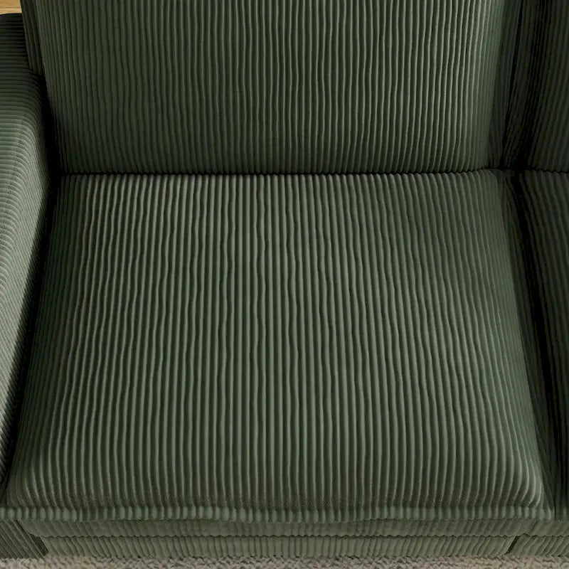 Divano a 4 posti 103 Corduroy Modern Classic con seduta profonda e 4 cuscini