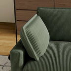 Divano a 4 posti 103 Corduroy Modern Classic con seduta profonda e 4 cuscini