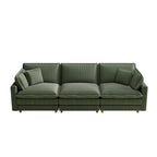 Divano a 4 posti 103 Corduroy Modern Classic con seduta profonda e 4 cuscini