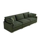 Divano a 4 posti 103 Corduroy Modern Classic con seduta profonda e 4 cuscini