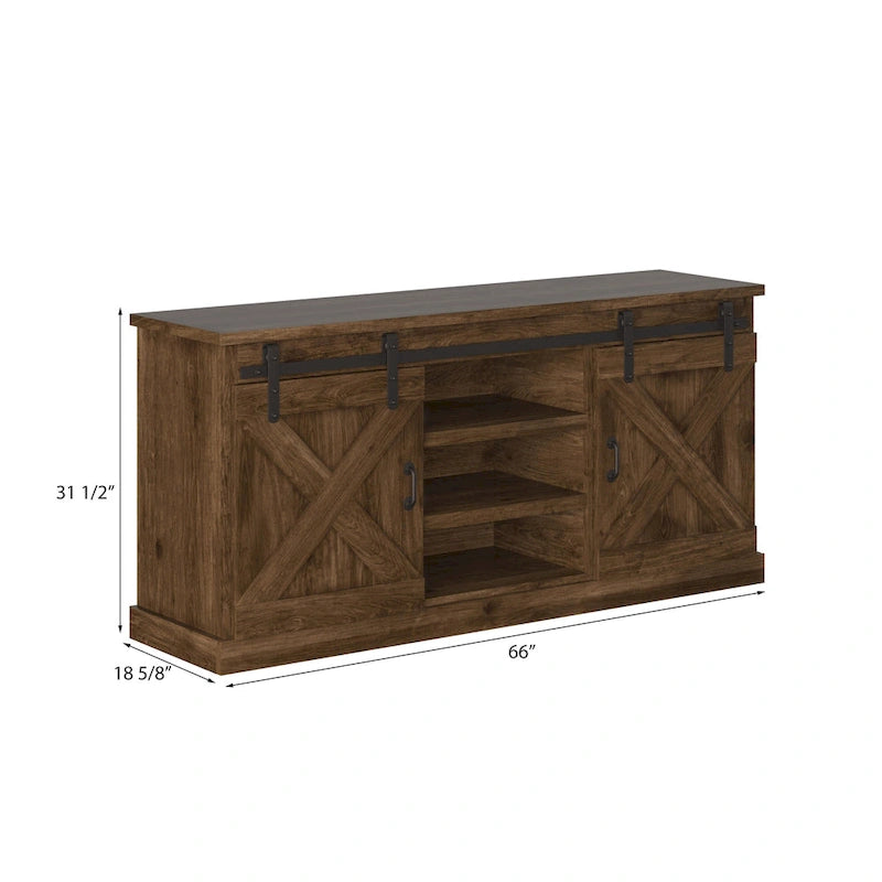 Mobile TV The Gray Barn Sycamore Rise Farmhouse in Legno da 66 pollici