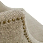 Sgabello da banco girevole in tessuto tweed grigio e beige multi, 1 posto
