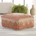 Pouf cubo in stile Kilim arancione/blu, 50x50x20 cm – Posti a sedere 1
