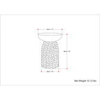 WYNDENHALL Willis Tavolino d'appoggio contemporaneo in legno massello, larghezza 13 pollici e completamente assemblato - 12,6 P x 12,6 L x 17,7 H