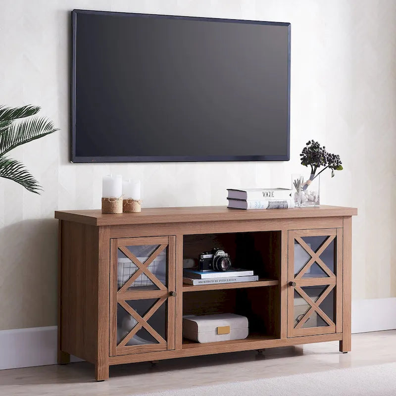 Mobile porta TV moderno stile rustico da 47", per TV fino a 55", 9 colori
