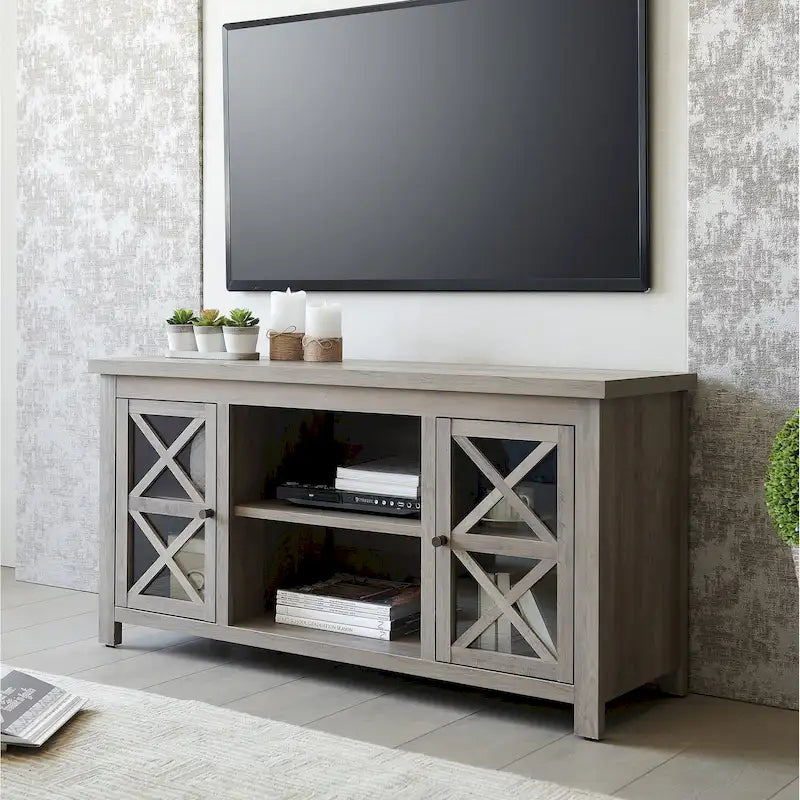 Mobile porta TV moderno stile rustico da 47", per TV fino a 55", 9 colori