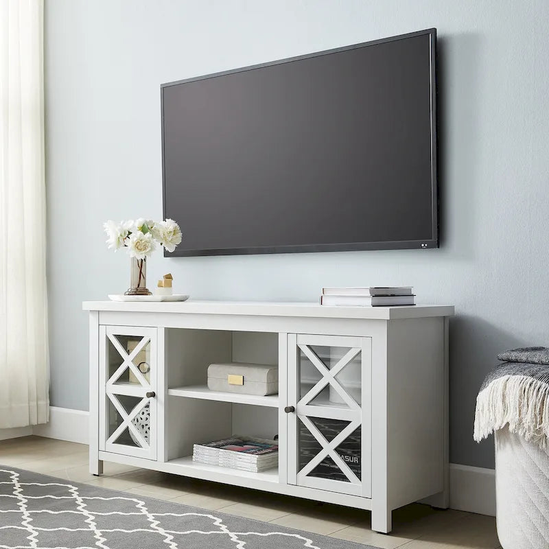 Mobile porta TV moderno stile rustico da 47", per TV fino a 55", 9 colori