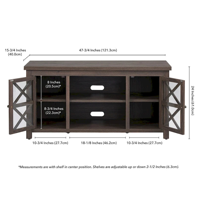 Mobile porta TV moderno stile rustico da 47", per TV fino a 55", 9 colori