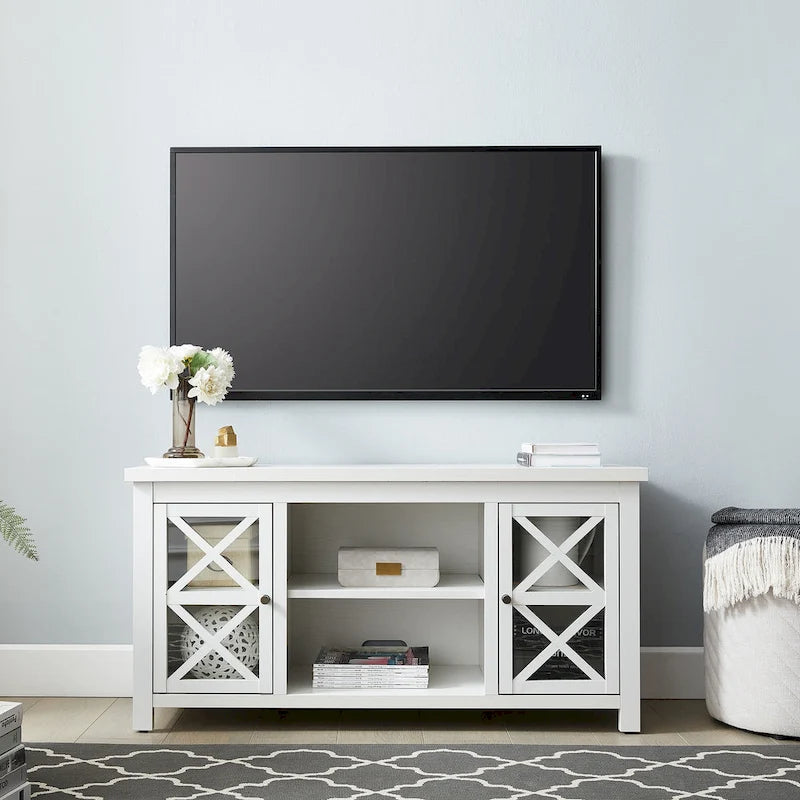 Mobile porta TV moderno stile rustico da 47", per TV fino a 55", 9 colori