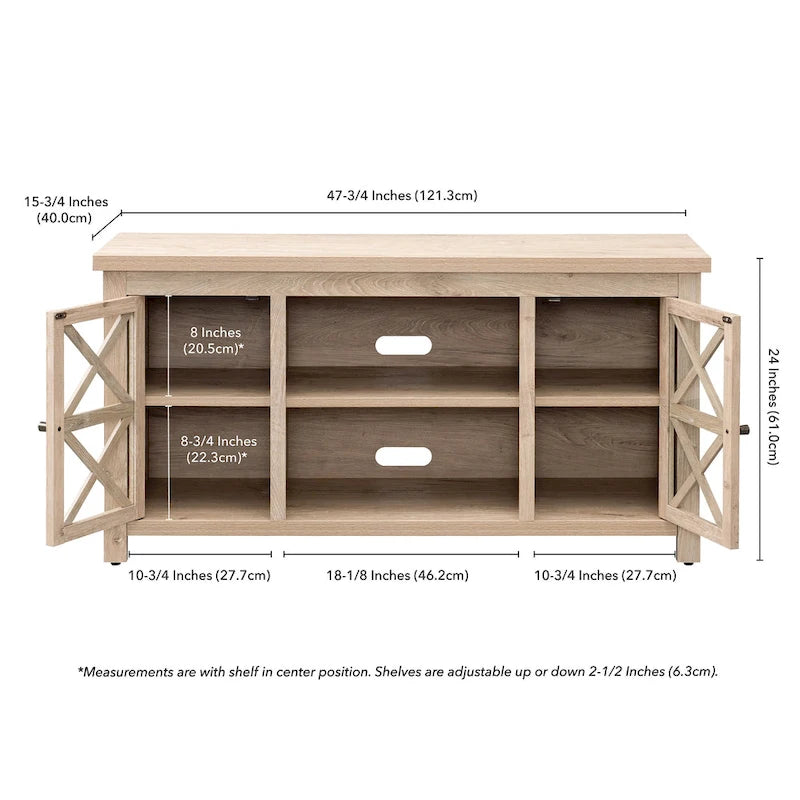 Mobile porta TV moderno stile rustico da 47", per TV fino a 55", 9 colori