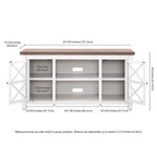 Mobile porta TV moderno stile rustico da 47", per TV fino a 55", 9 colori