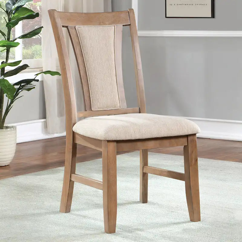 Set da pranzo da 7 pezzi ciliegio scuro/naturale, 4-6 posti a sedere