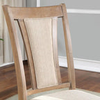 Set da pranzo da 7 pezzi ciliegio scuro/naturale, 4-6 posti a sedere
