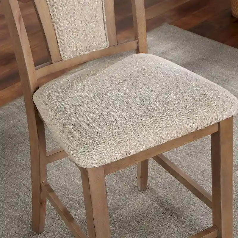 Set da pranzo da 7 pezzi ciliegio scuro/naturale, 4-6 posti a sedere