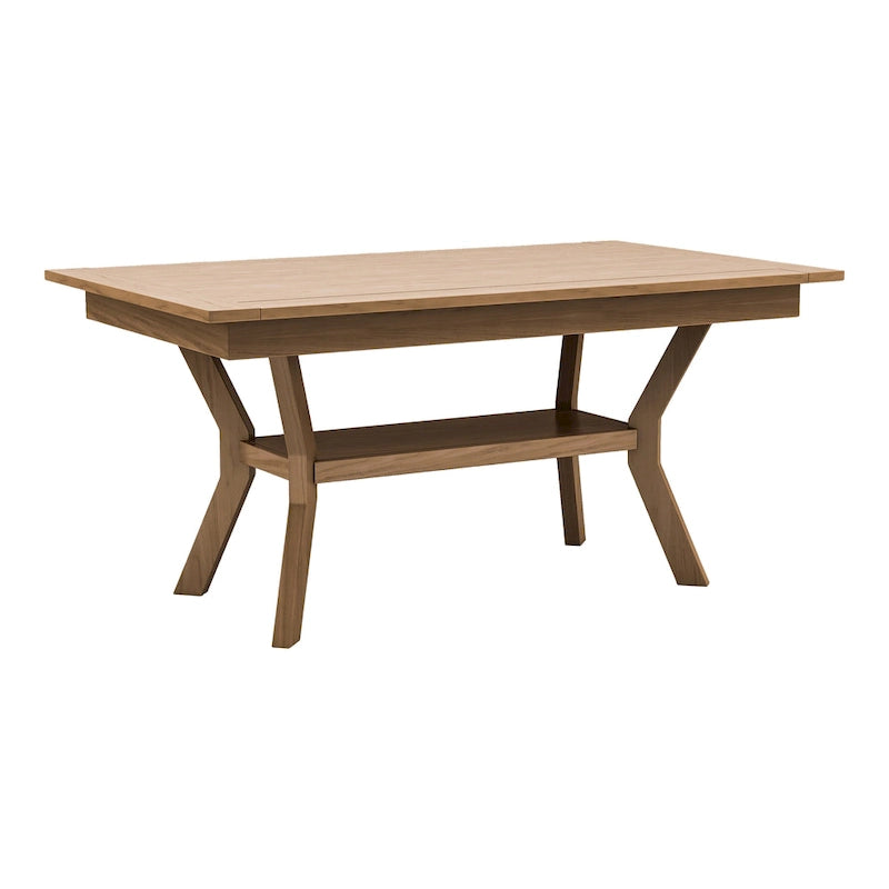 Set da pranzo da 7 pezzi ciliegio scuro/naturale, 4-6 posti a sedere