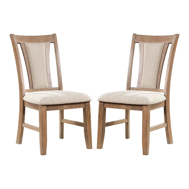 Set da pranzo da 7 pezzi ciliegio scuro/naturale, 4-6 posti a sedere