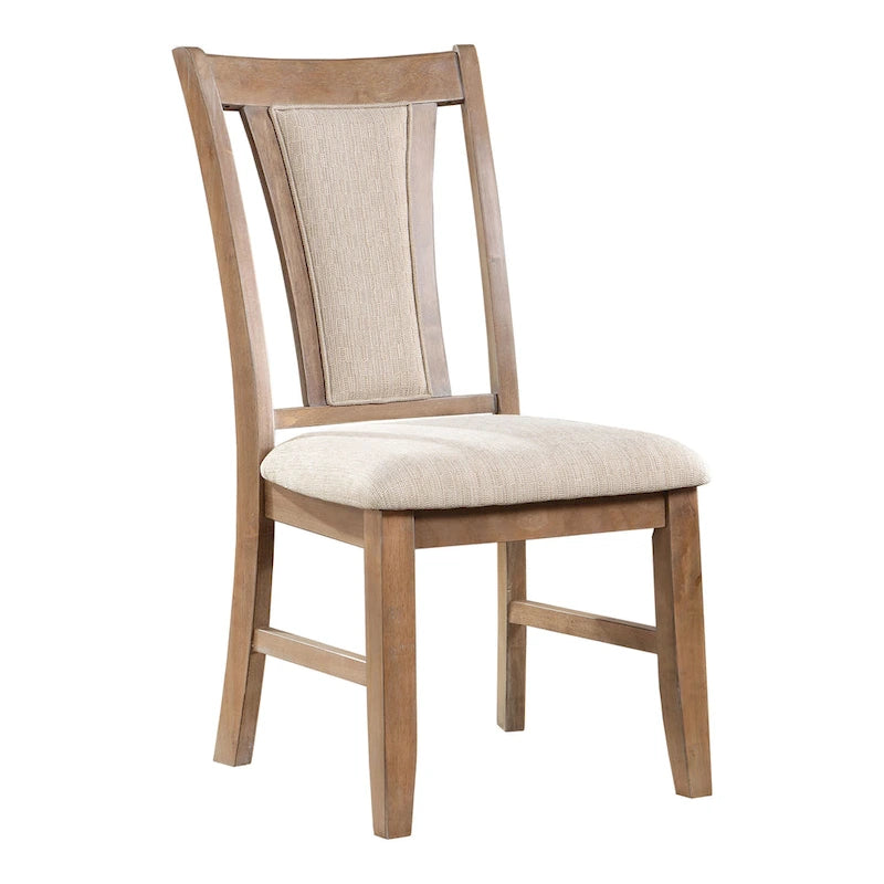 Set da pranzo da 7 pezzi ciliegio scuro/naturale, 4-6 posti a sedere