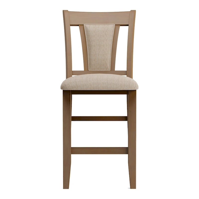 Set da pranzo da 7 pezzi ciliegio scuro/naturale, 4-6 posti a sedere