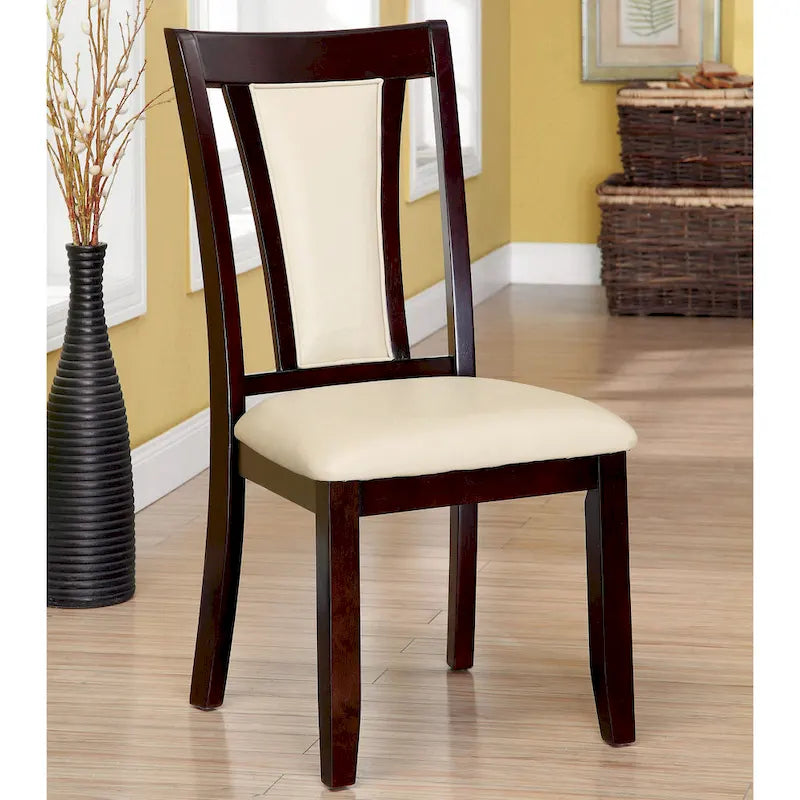 Set da pranzo da 7 pezzi ciliegio scuro/naturale, 4-6 posti a sedere