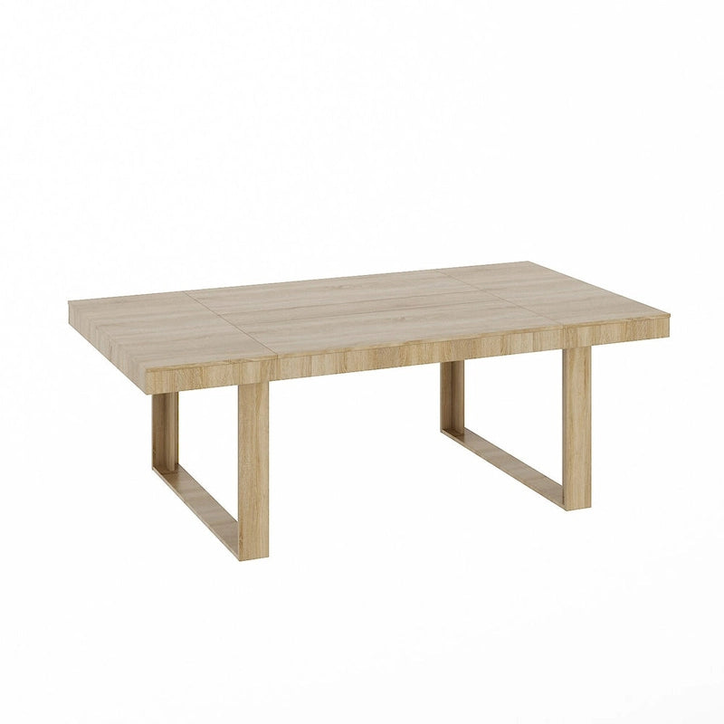 Rovere / Nero | Rettangolare | Tavolo da conferenza per 8 persone, 220 cm x 120 cm