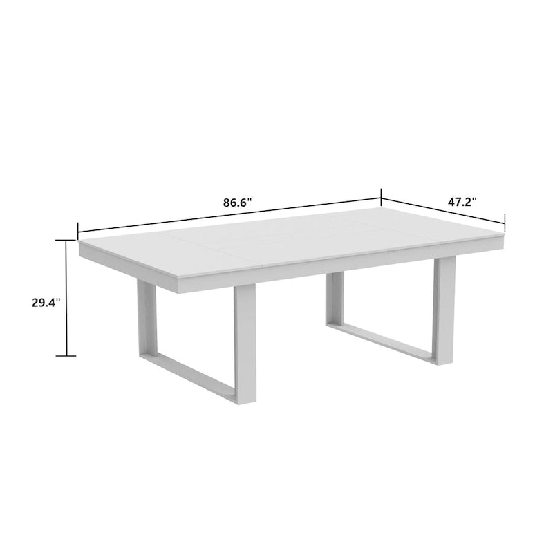 Rovere / Nero | Rettangolare | Tavolo da conferenza per 8 persone, 220 cm x 120 cm