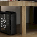 Rovere / Nero | Rettangolare | Tavolo da conferenza per 8 persone, 220 cm x 120 cm