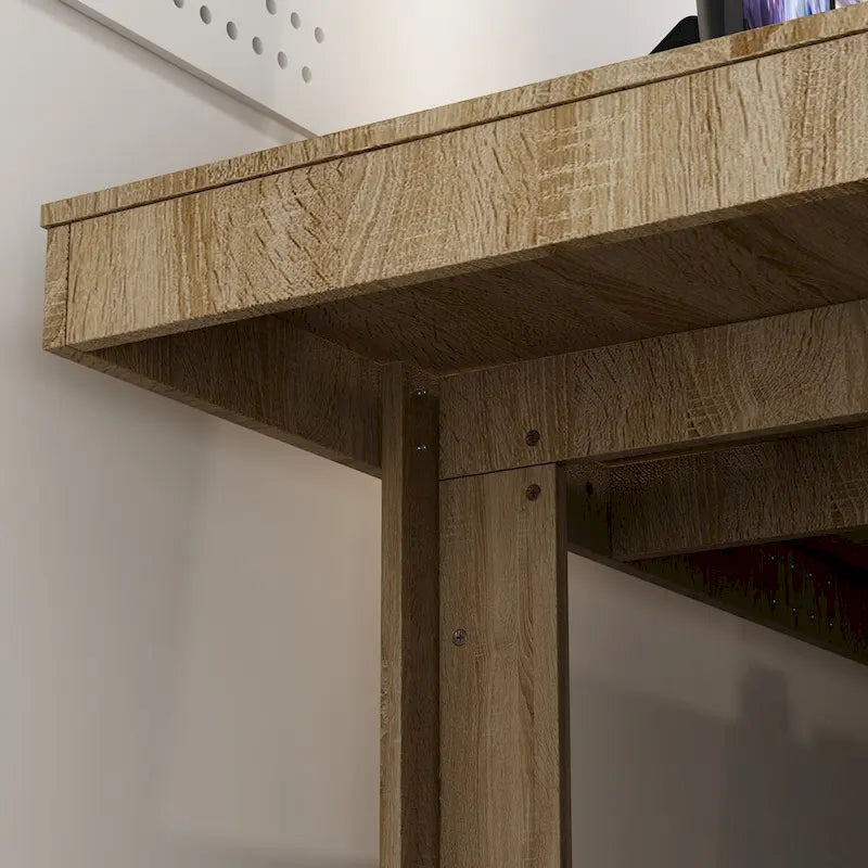 Rovere / Nero | Rettangolare | Tavolo da conferenza per 8 persone, 220 cm x 120 cm