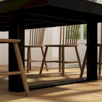 Rovere / Nero | Rettangolare | Tavolo da conferenza per 8 persone, 220 cm x 120 cm
