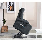 Poltrona reclinabile Liyasi Electric Power Lift con massaggio e riscaldamento per anziani, 3 posizioni, 2 tasche laterali, portabicchieri, USB Char