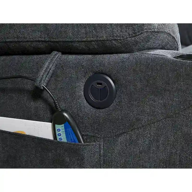 Poltrona reclinabile Liyasi Electric Power Lift con massaggio e riscaldamento per anziani, 3 posizioni, 2 tasche laterali, portabicchieri, USB Char