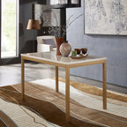 Set da pranzo Darcy con piano effetto marmo e dettagli dorati di iNSPIRE Q Bold