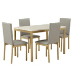 Set da pranzo Darcy con piano effetto marmo e dettagli dorati di iNSPIRE Q Bold