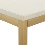 Set da pranzo Darcy con piano effetto marmo e dettagli dorati di iNSPIRE Q Bold