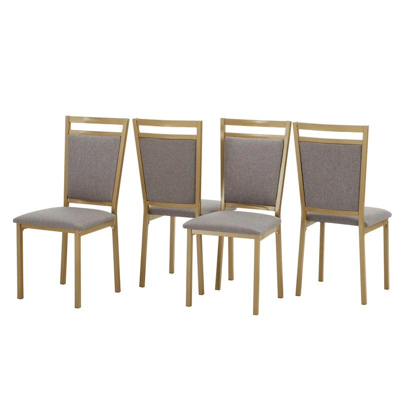 Set da pranzo Darcy con piano effetto marmo e dettagli dorati di iNSPIRE Q Bold