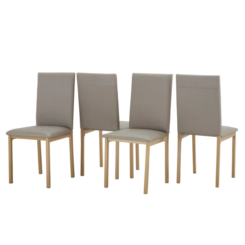 Set da pranzo Darcy con piano effetto marmo e dettagli dorati di iNSPIRE Q Bold