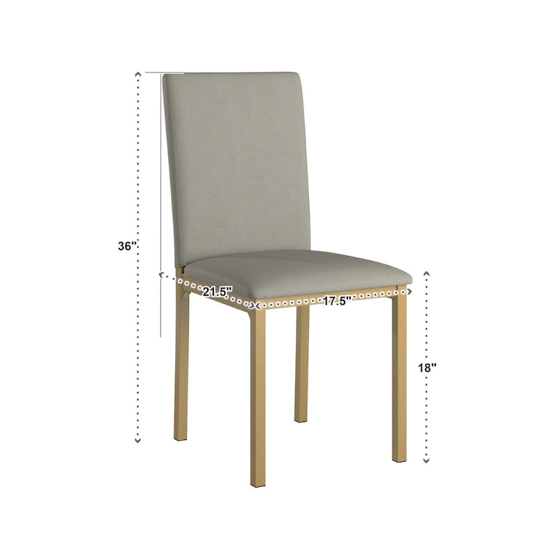 Set da pranzo Darcy con piano effetto marmo e dettagli dorati di iNSPIRE Q Bold