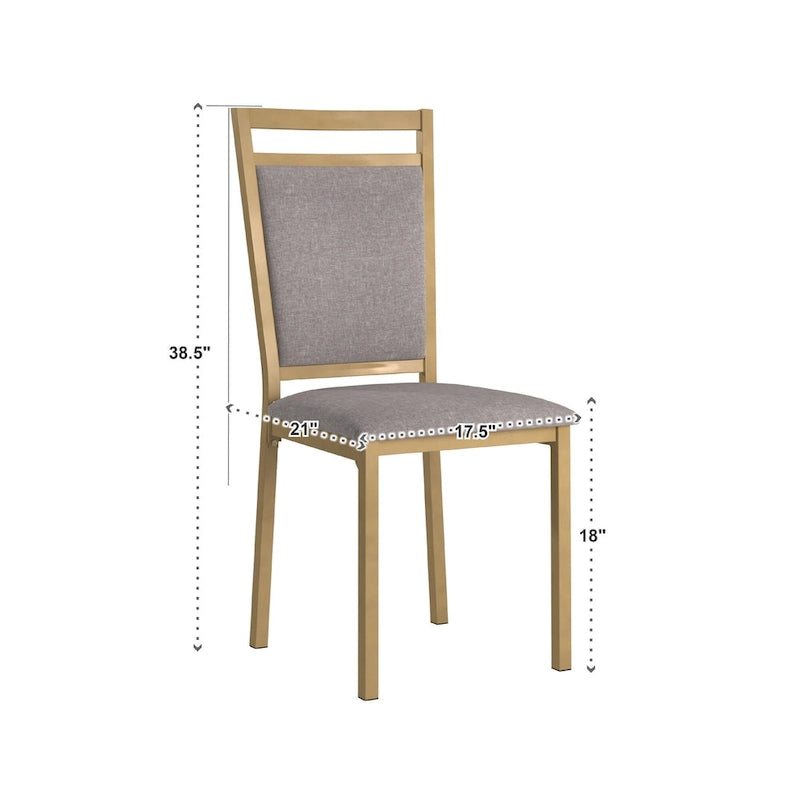 Set da pranzo Darcy con piano effetto marmo e dettagli dorati di iNSPIRE Q Bold