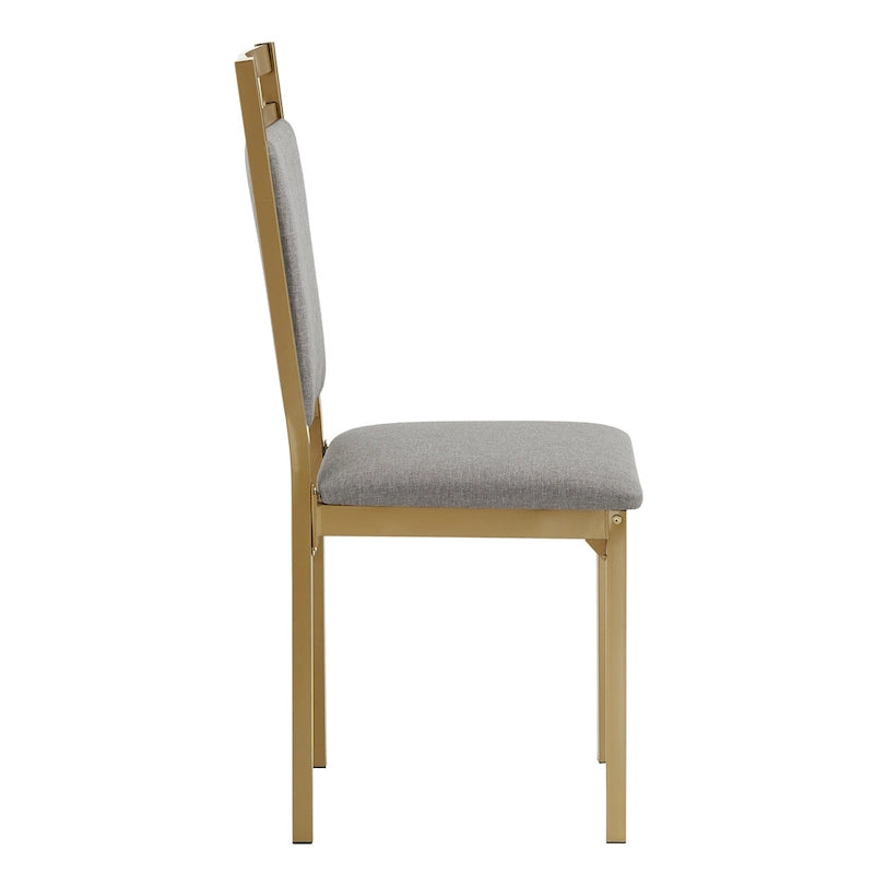 Set da pranzo Darcy con piano effetto marmo e dettagli dorati di iNSPIRE Q Bold