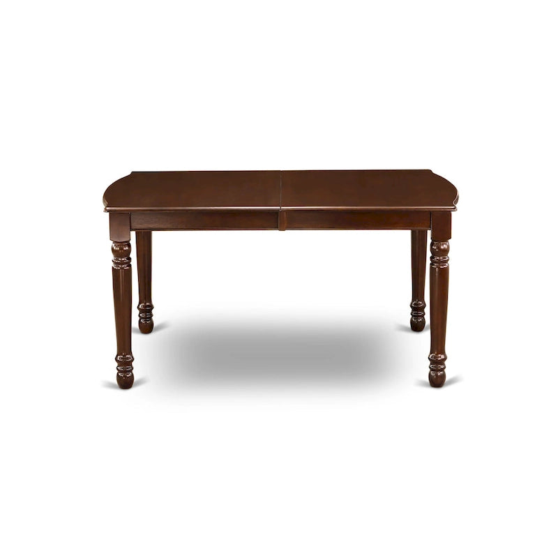 Set da pranzo rettangolare in mogano con prolunga a farfalla – Legno duro asiatico, 5/7/9 pezzi
