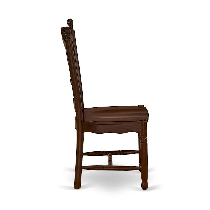 Set da pranzo rettangolare in mogano con prolunga a farfalla – Legno duro asiatico, 5/7/9 pezzi