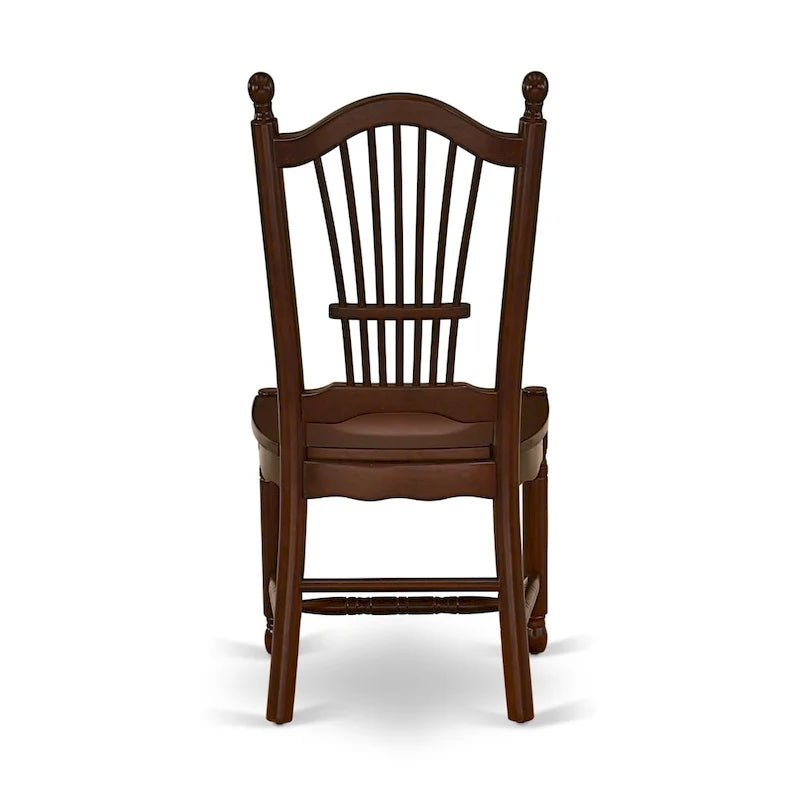 Set da pranzo rettangolare in mogano con prolunga a farfalla – Legno duro asiatico, 5/7/9 pezzi
